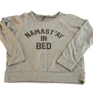 Triumph II Namast’e size medium gray sweatshirt crew neck long sleeve